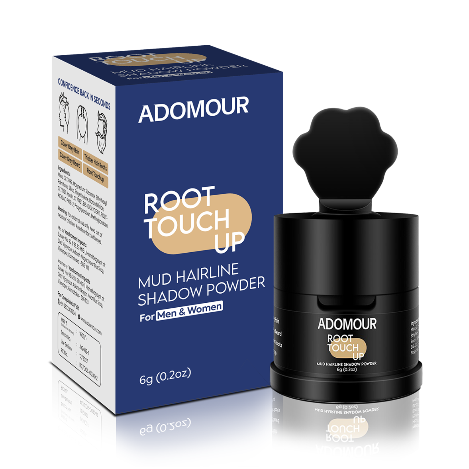 Adomour Hair Root Touchup Mud Hairline Shadow Powder