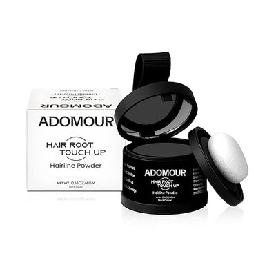 Adomour Hair Root Touch Up Powder | Instant Grey Root Coverage, & Bald Spot Concealer - 4g