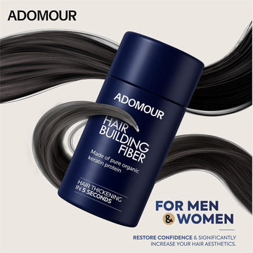 Hair Building Fiber Combo Pack with 14g Bottle and 25g Refill Bag, Keratin Based Hair Fiber