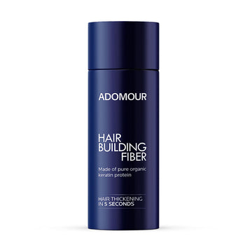 Hair Building Fiber by Adomour made with keratin hair fibers for thinning hair, black hair fibers for instant hair thickening powder coverage