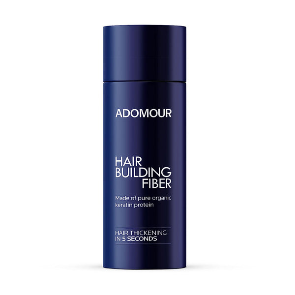 Adomour Hair Building Fiber Black 27.5g for instant hair coverage and thinning hair