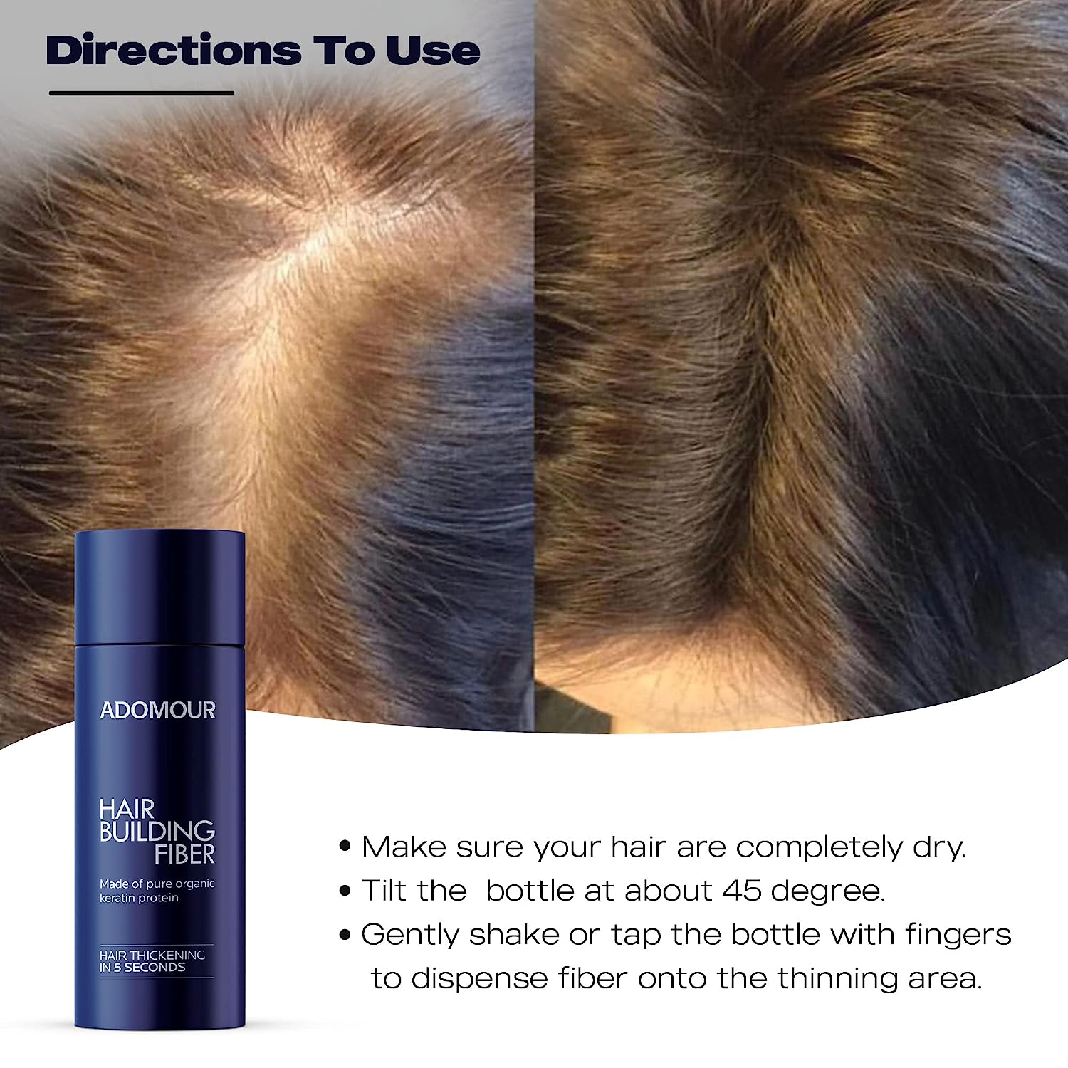 How to use hair building fiber step by step application on dry hair for best hair fibers for black hair and scalp concealer powder